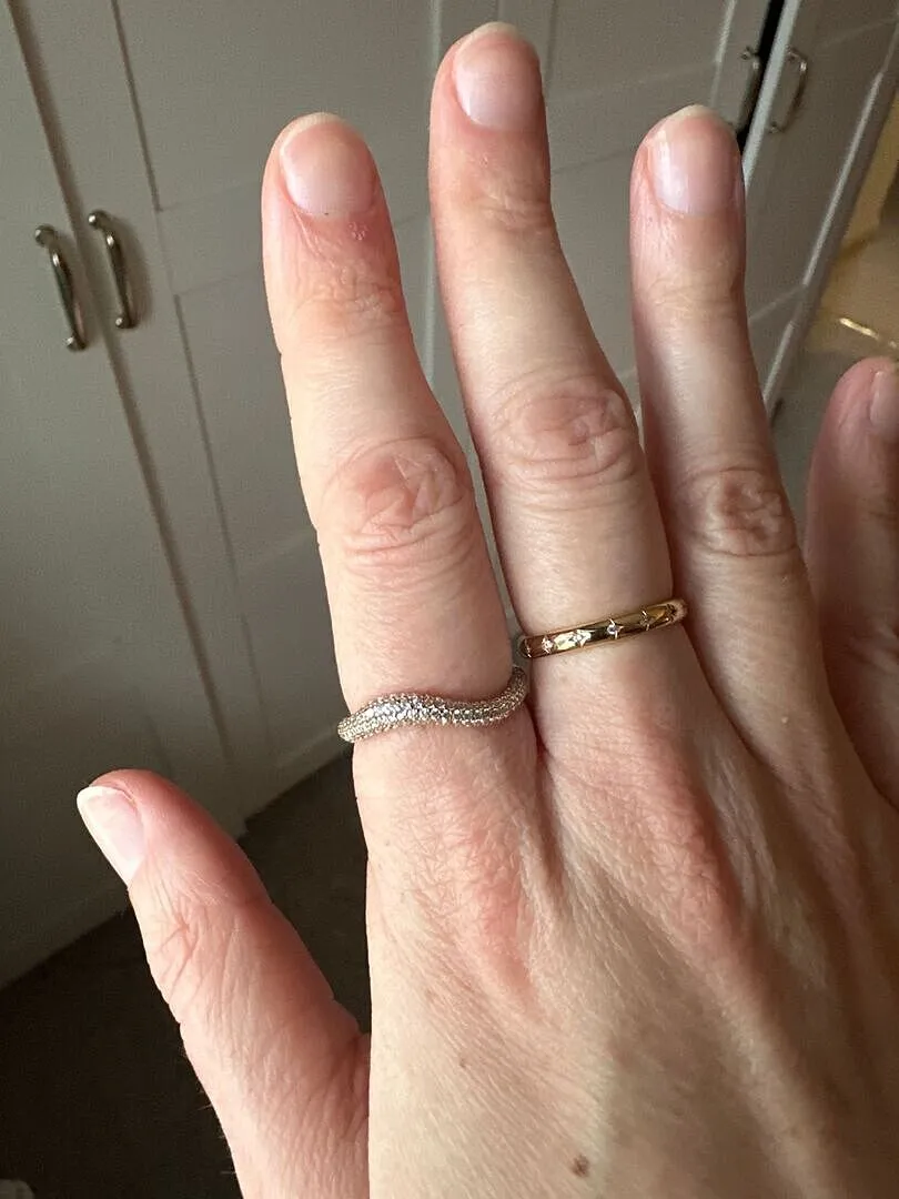 Astrid & Miyu Wave Crystal bague or vague cristal