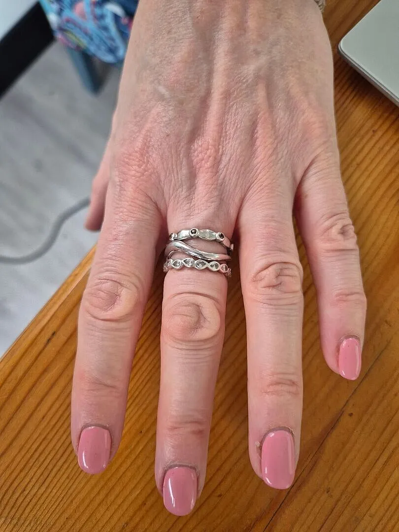 Astrid & Miyu Wave Ring bague argent effet vague