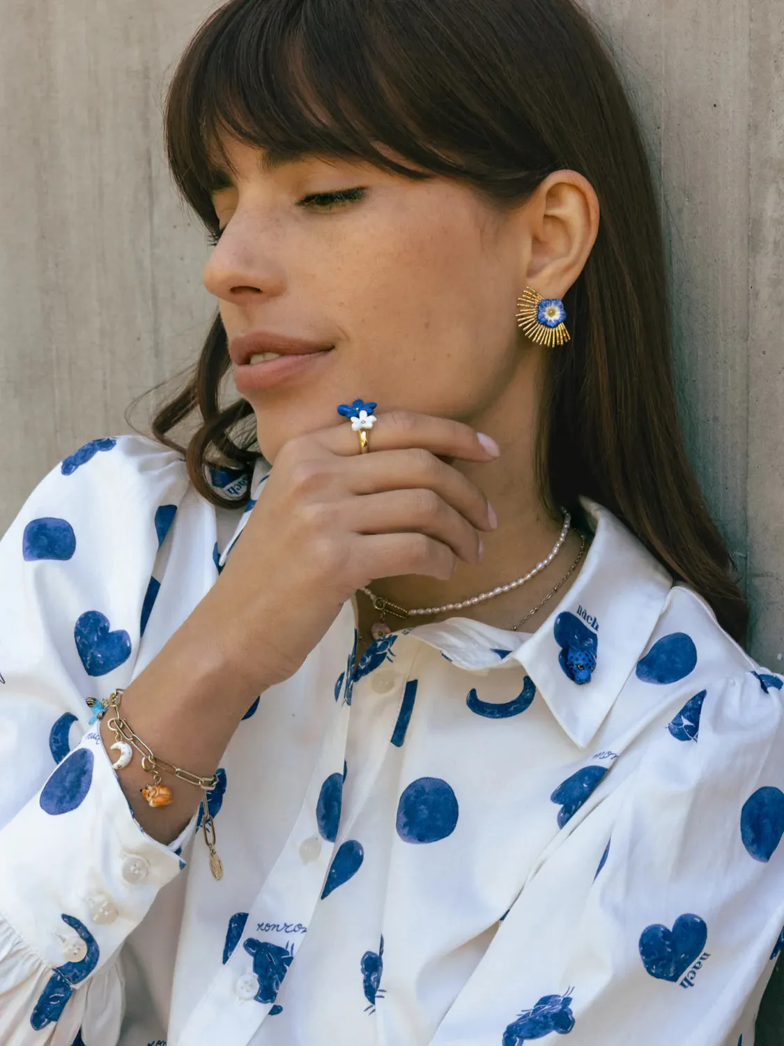 Nach Bijoux FaceToFace jasmin bague ajustable