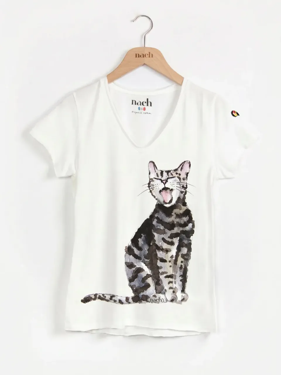 Nach Bijoux Victor chat t-shirt blanc S à XL