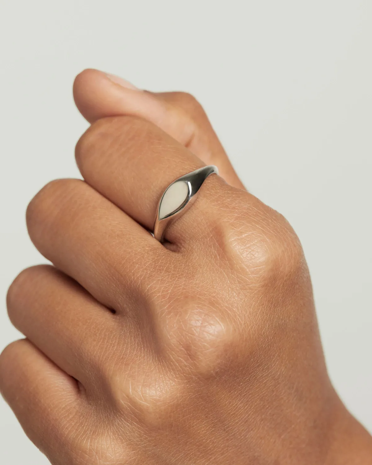 PDPAOLA Devi Stamp bague argent sans pierre