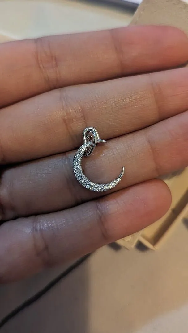 Astrid & Miyu Moon charm clip lune argenté