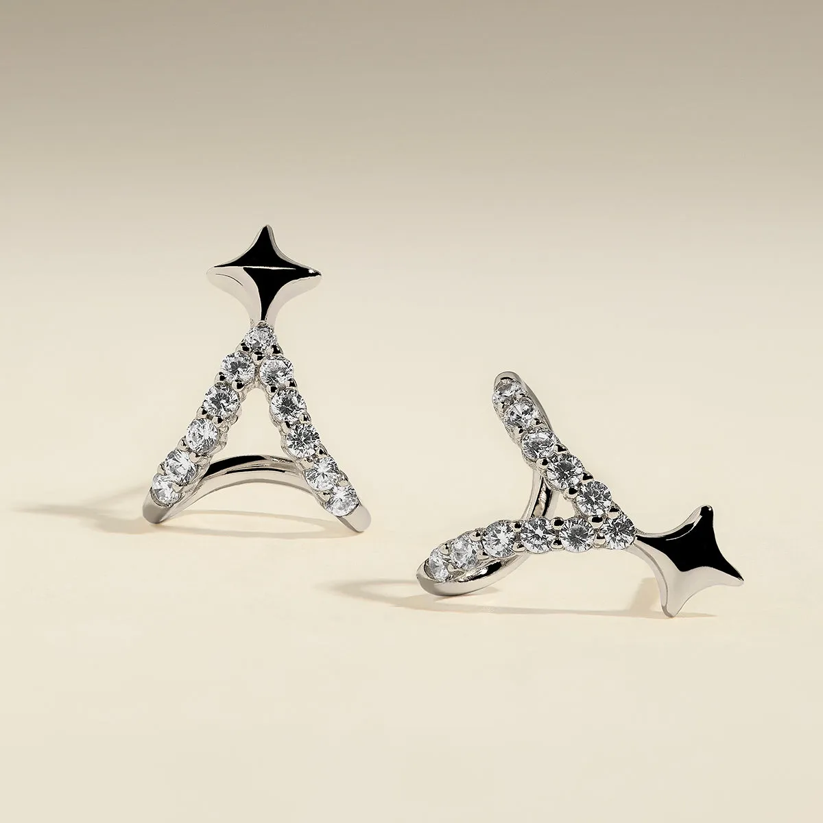Astrid & Miyu Cosmic Star clous étoile opale argent