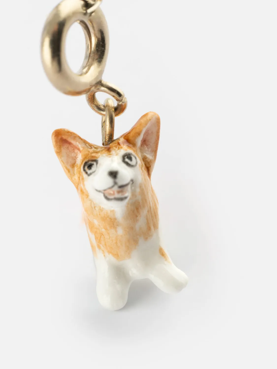 Nach Bijoux chien corgi charm's porcelaine 2,7 cm