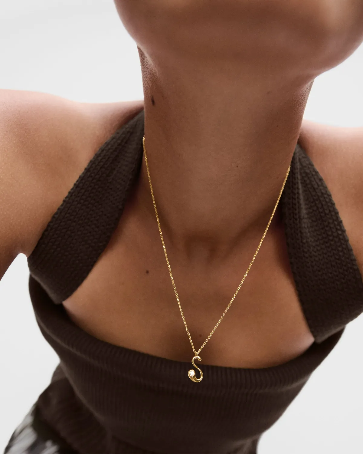 PDPAOLA Initial S collier pendentif doré