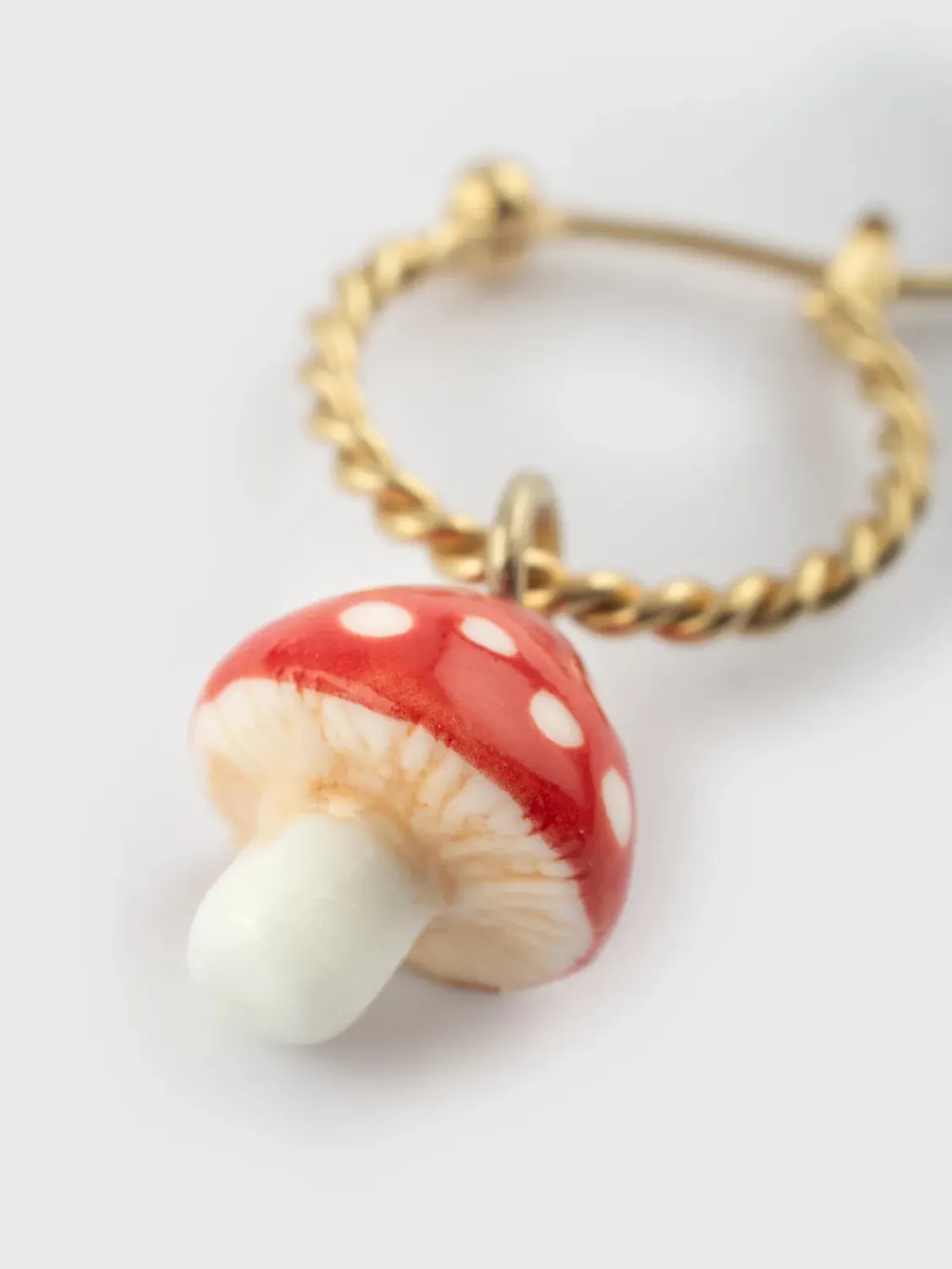 Nach Bijoux Champignon mini créole rouge à l’unité