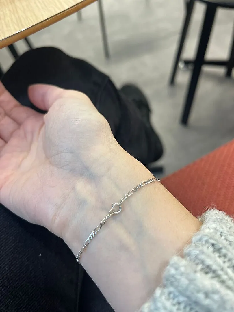 Astrid & Miyu Soho Chain bracelet or blanc massif