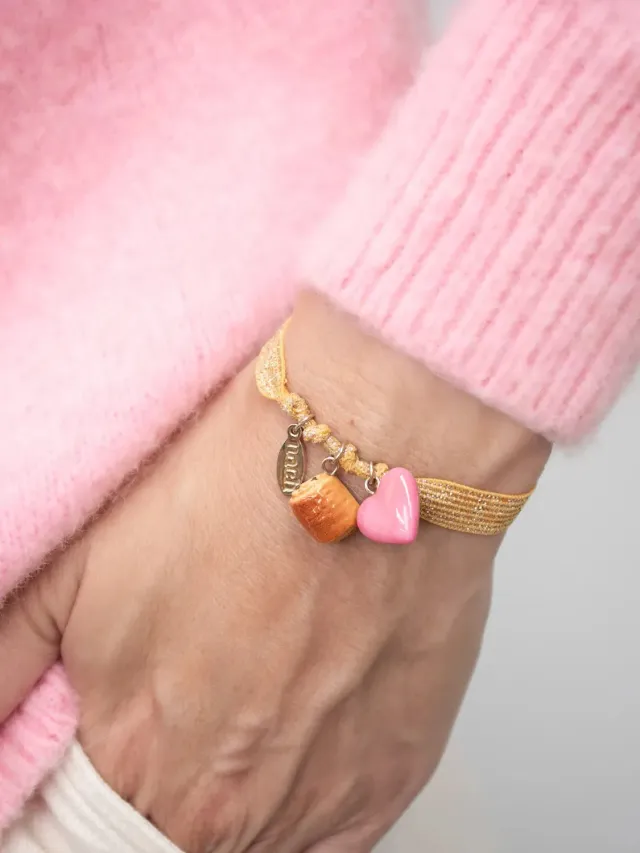 Nach Bijoux Twistband Chocolatine bracelet coeur élastique