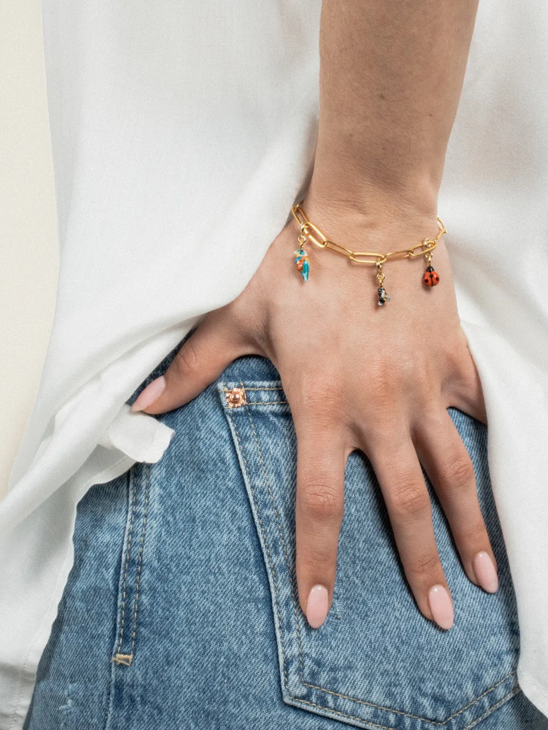 Nach Bijoux coccinelle charm's Mix and Match porcelaine