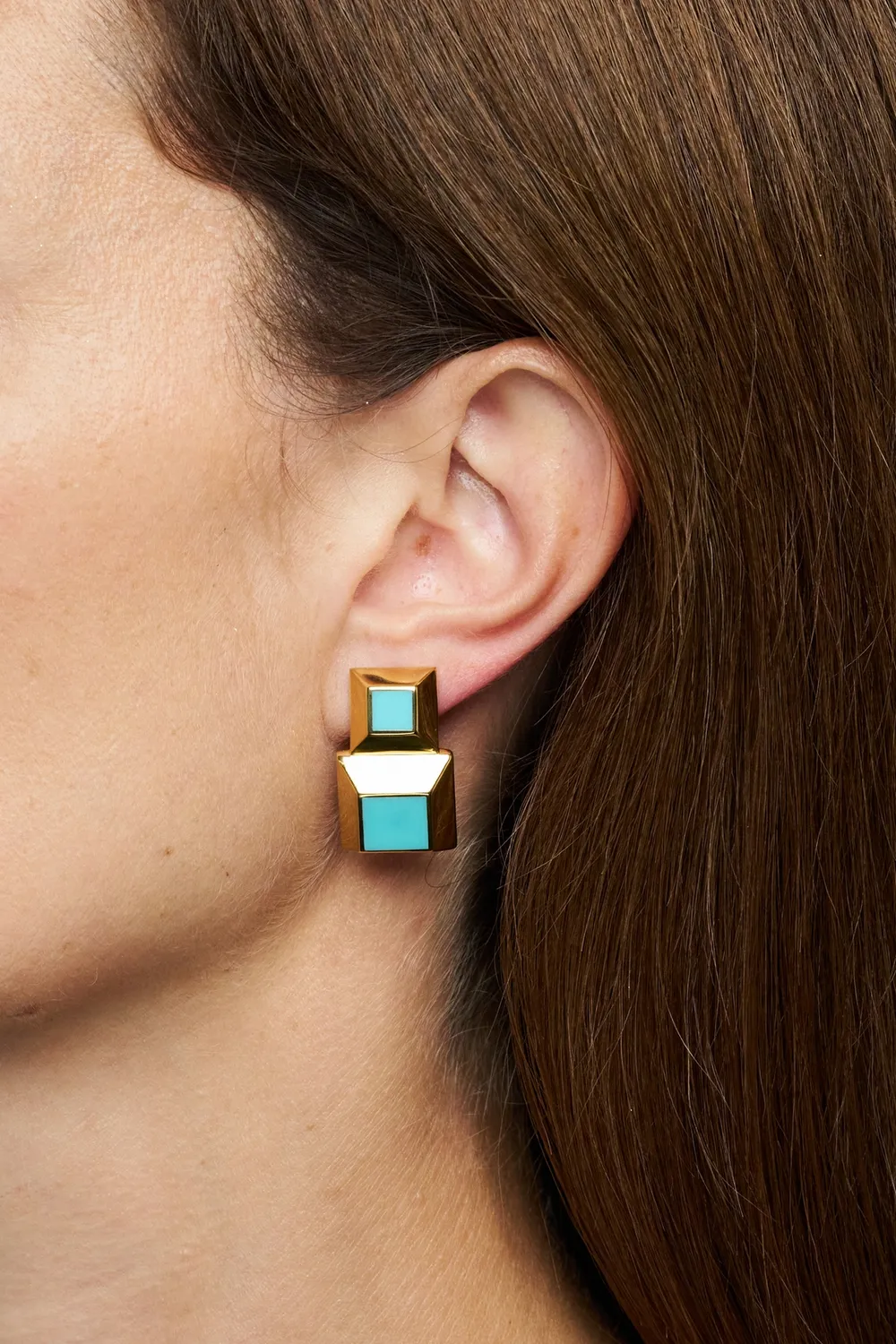 Philippe Ferrandis Kheops boucles d'oreilles clips or fin