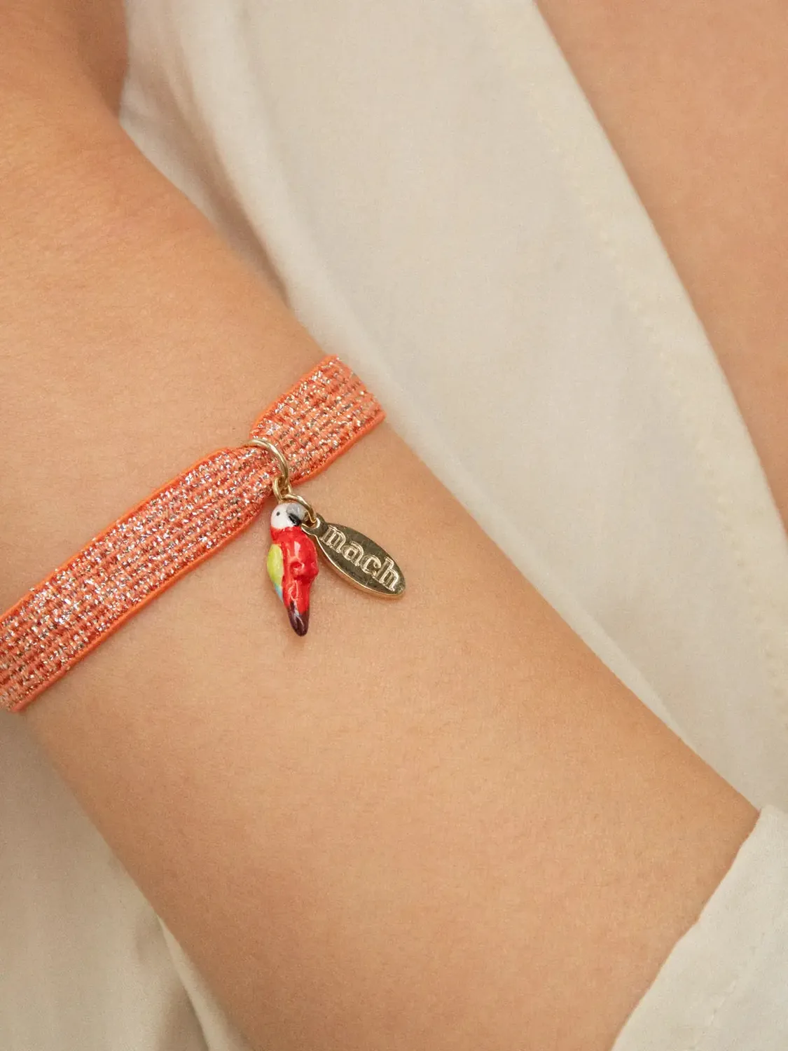 Nach Bijoux Twistband Perroquet Ara bracelet élastique irisé