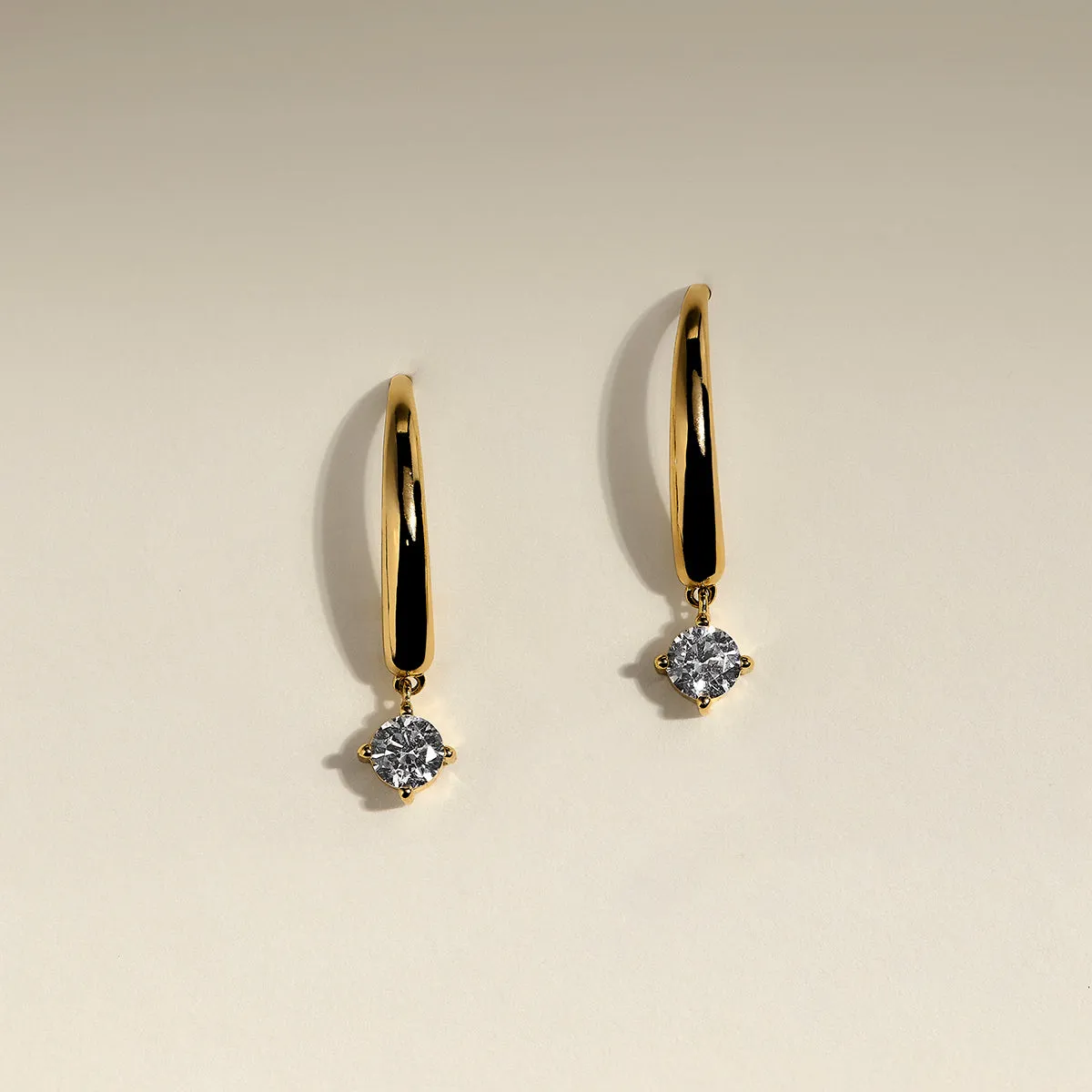 Astrid & Miyu Crystal Charm boucles plaqué or cristal