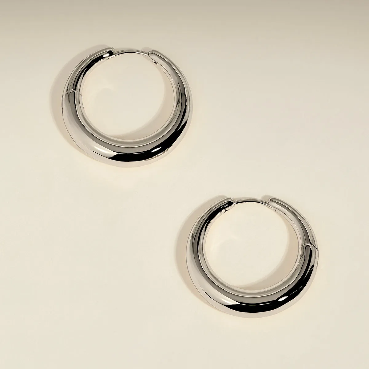 Astrid & Miyu Dome XL Hoops boucles d'oreilles argent