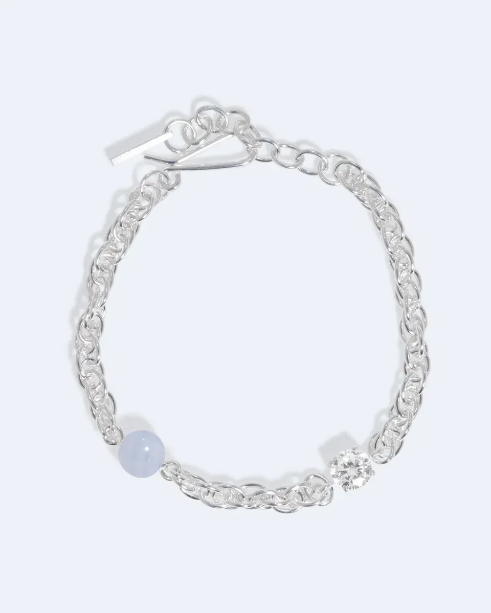 Completedworks Nebula Bind bracelet argent agate bleue
