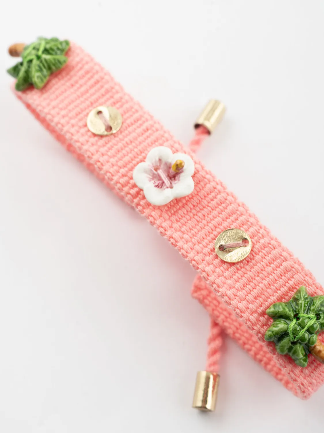 Nach Bijoux bracelet tressé rose porcelaine ajustable