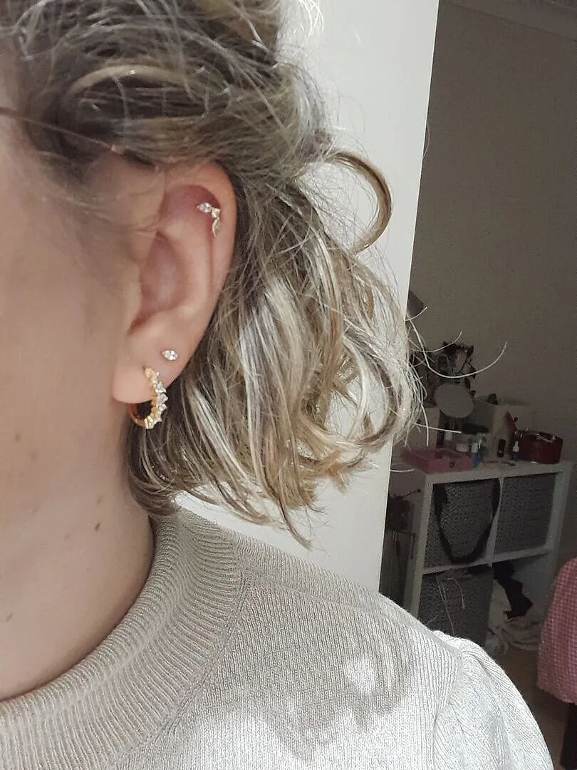 Astrid & Miyu Celestial Crystal créoles 11,5 mm doré cristal