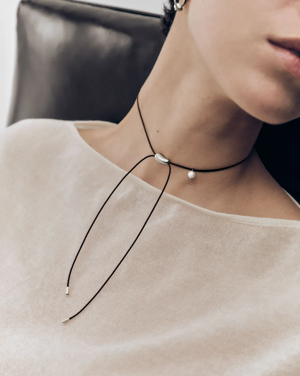 PDPAOLA Orion La Perla collier perle cordon 62 cm