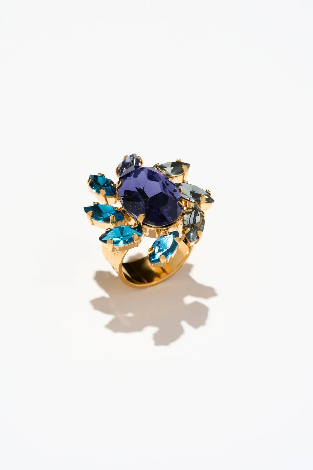 Philippe Ferrandis Paris By Night bague ajustable bleu cristal