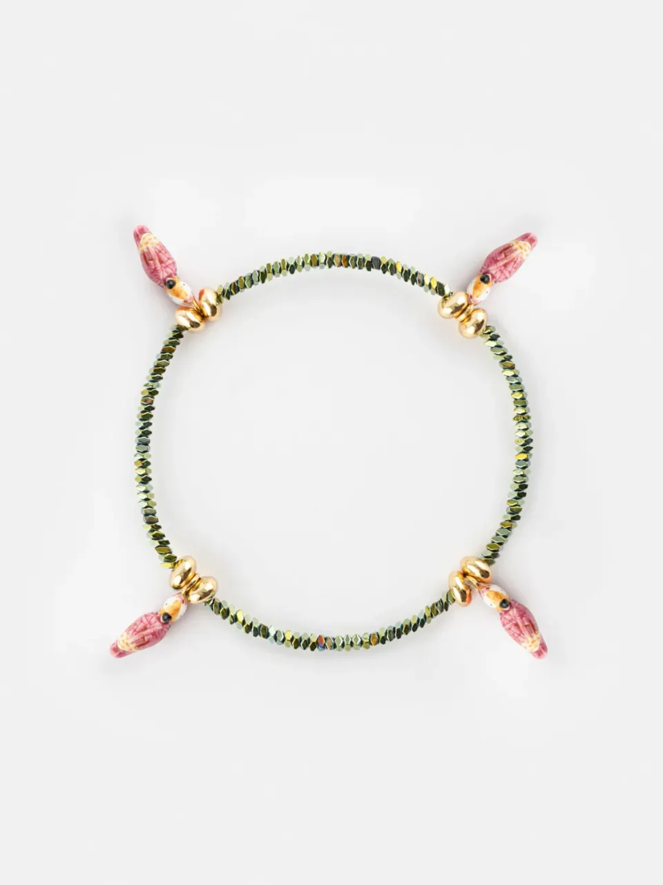 Nach Bijoux Cacatoès bracelet perles hématite doré