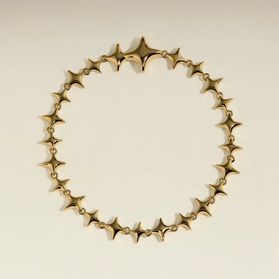 Astrid & Miyu Cosmic Star Chain bracelet doré étoile
