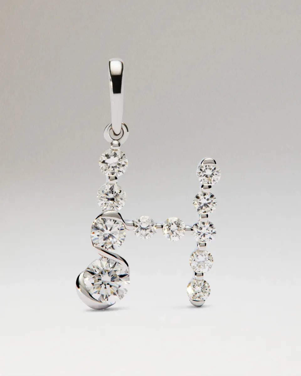 PDPAOLA H pendentif diamants or blanc 0,30 ct