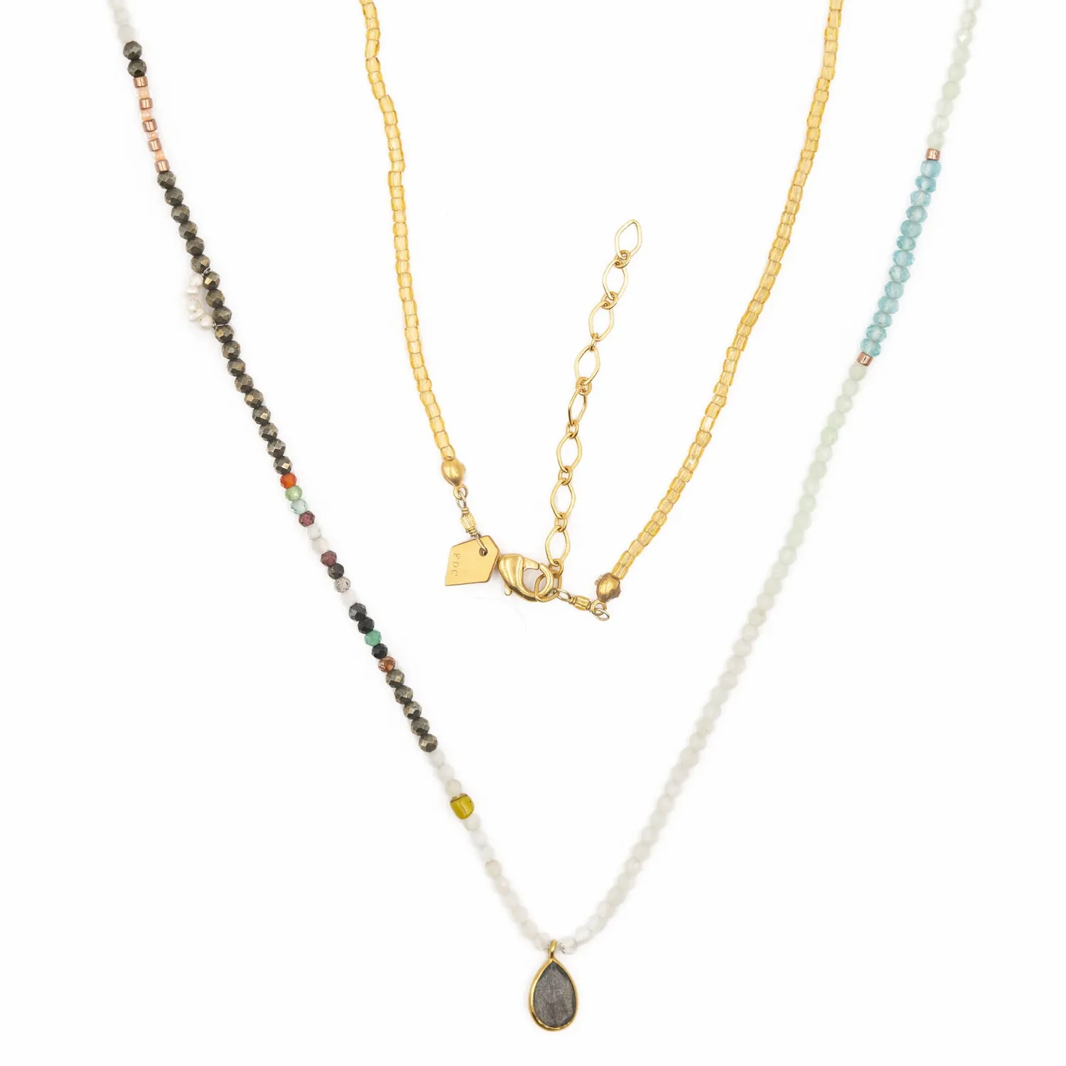 Le Fourbi de Capucine MUL13 collier bracelet 5 rangs préhnite