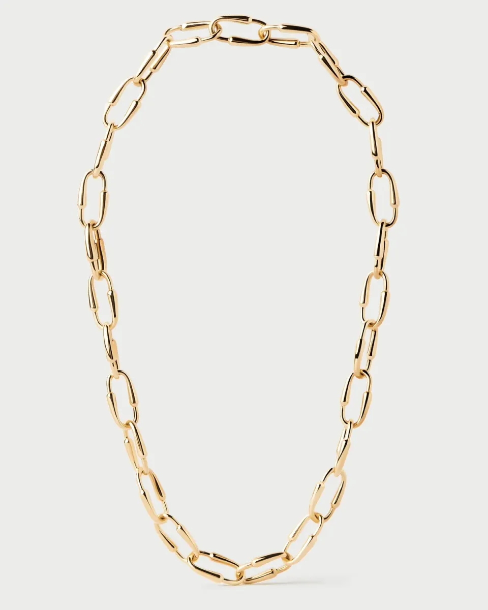 PDPAOLA Loop collier chaîne 51,5 cm maillons dorés