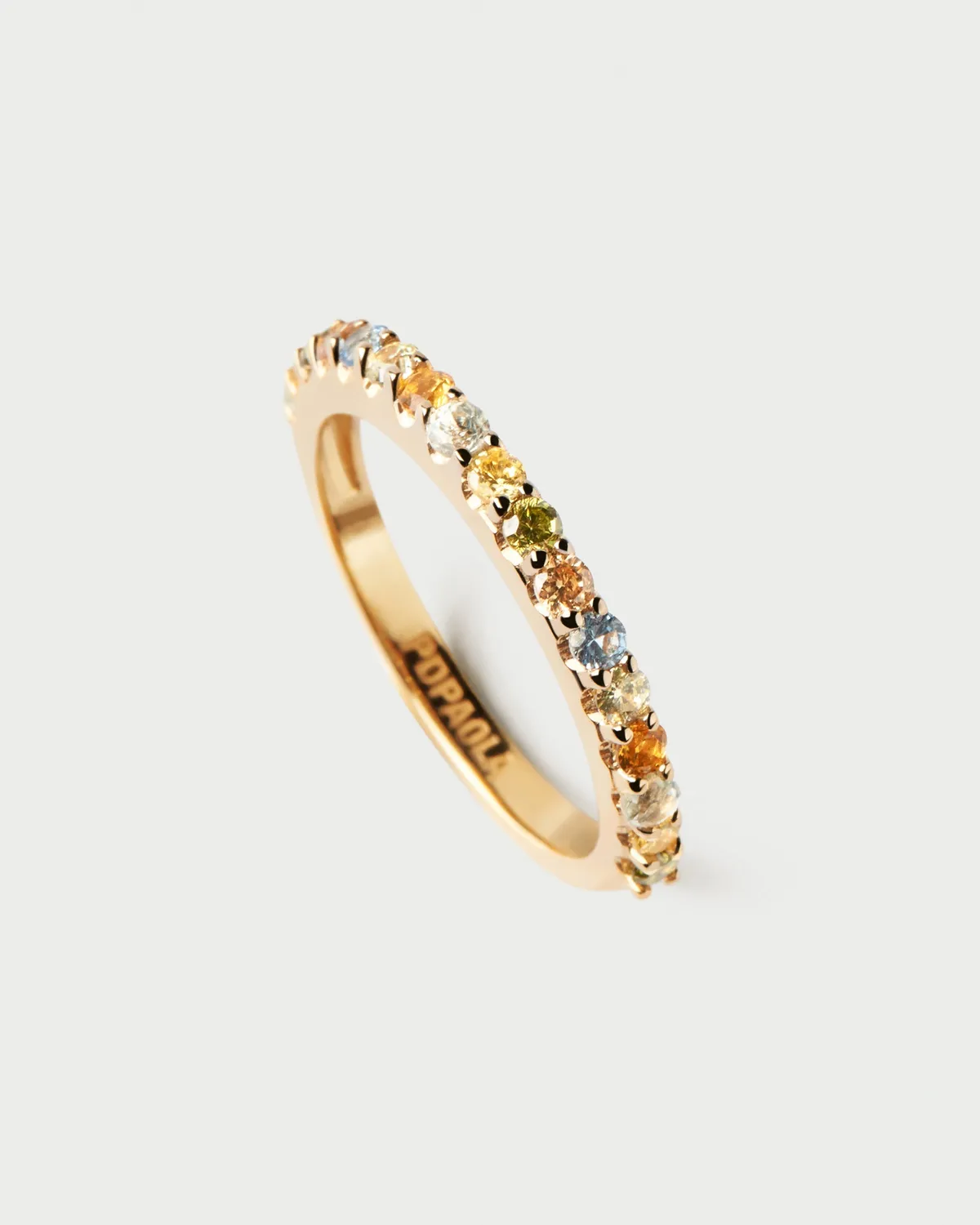 PDPAOLA Rainbow bague zirconias multicolores