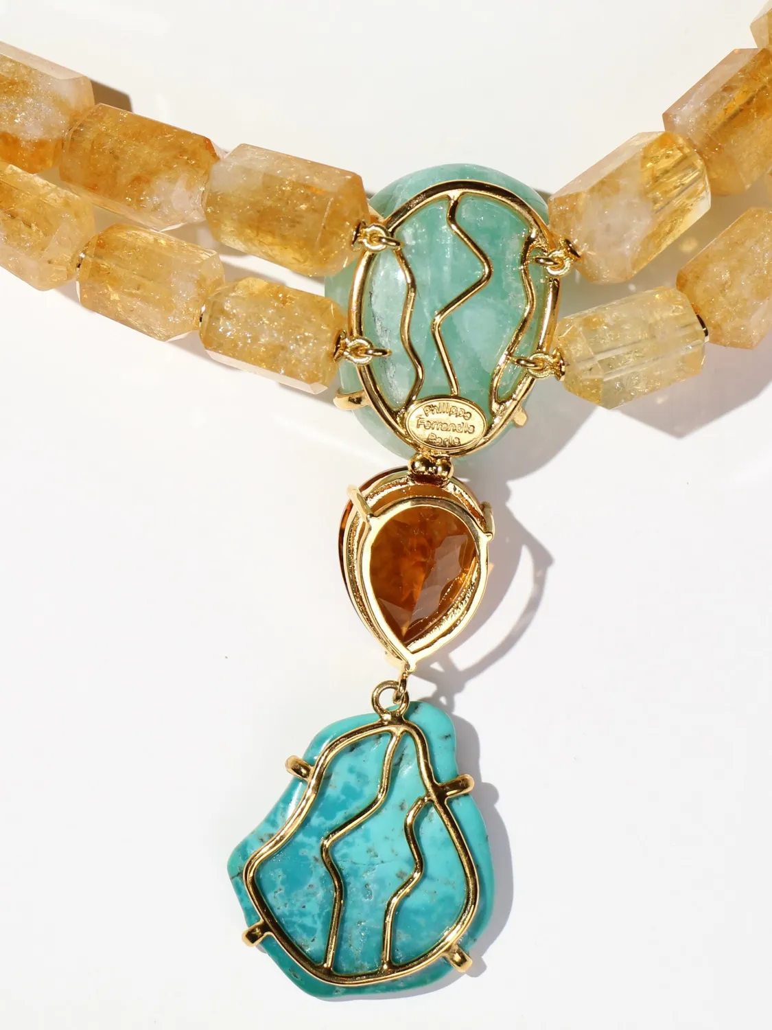 Philippe Ferrandis pièce unique collier turquoise Arizona
