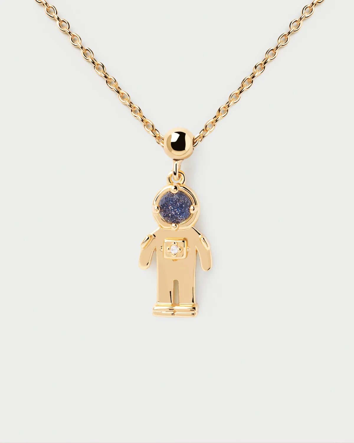 PDPAOLA Astronaut Charm breloque pierre bleue