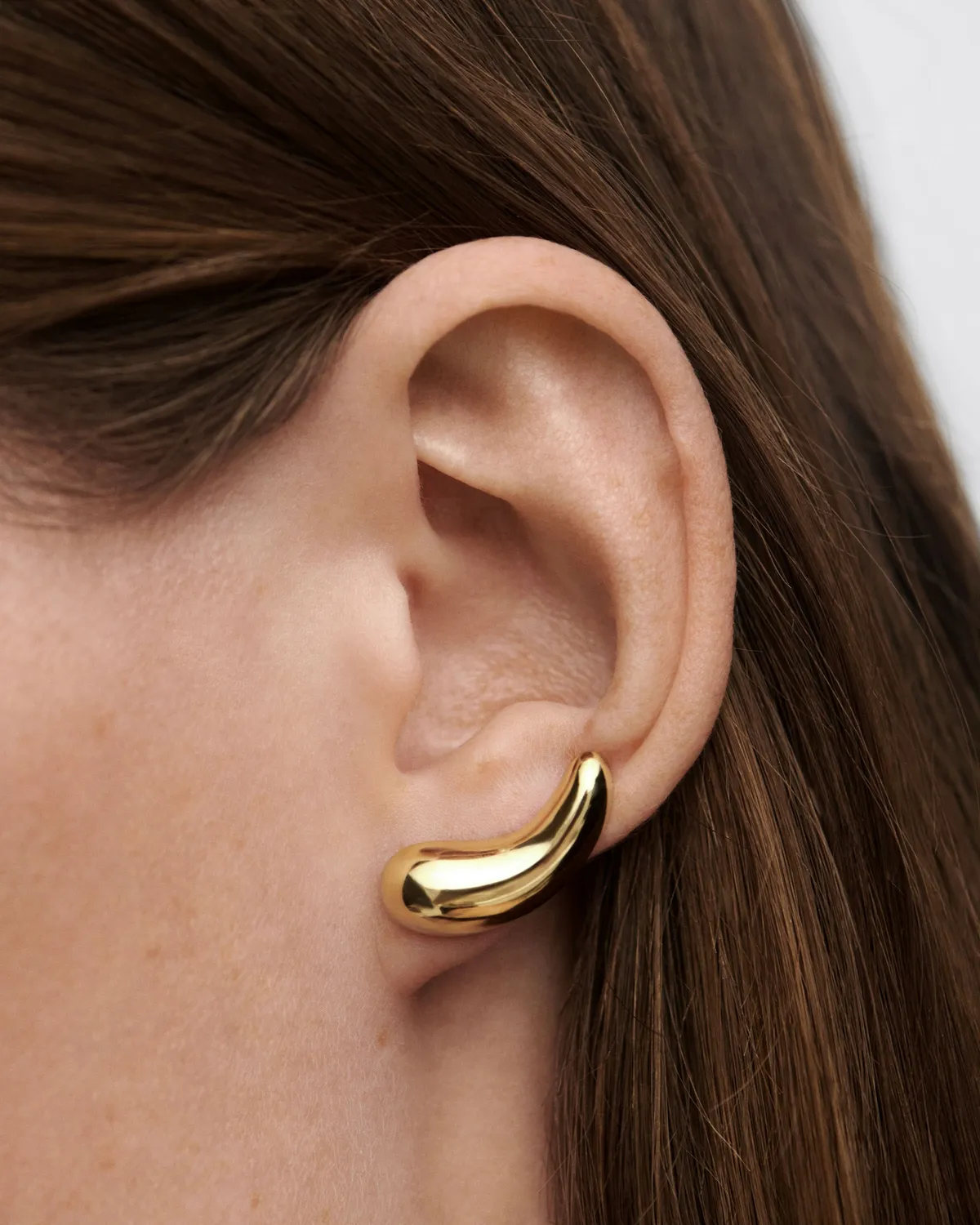 PDPAOLA Aqua boucles d’oreilles plaqué or 22 mm