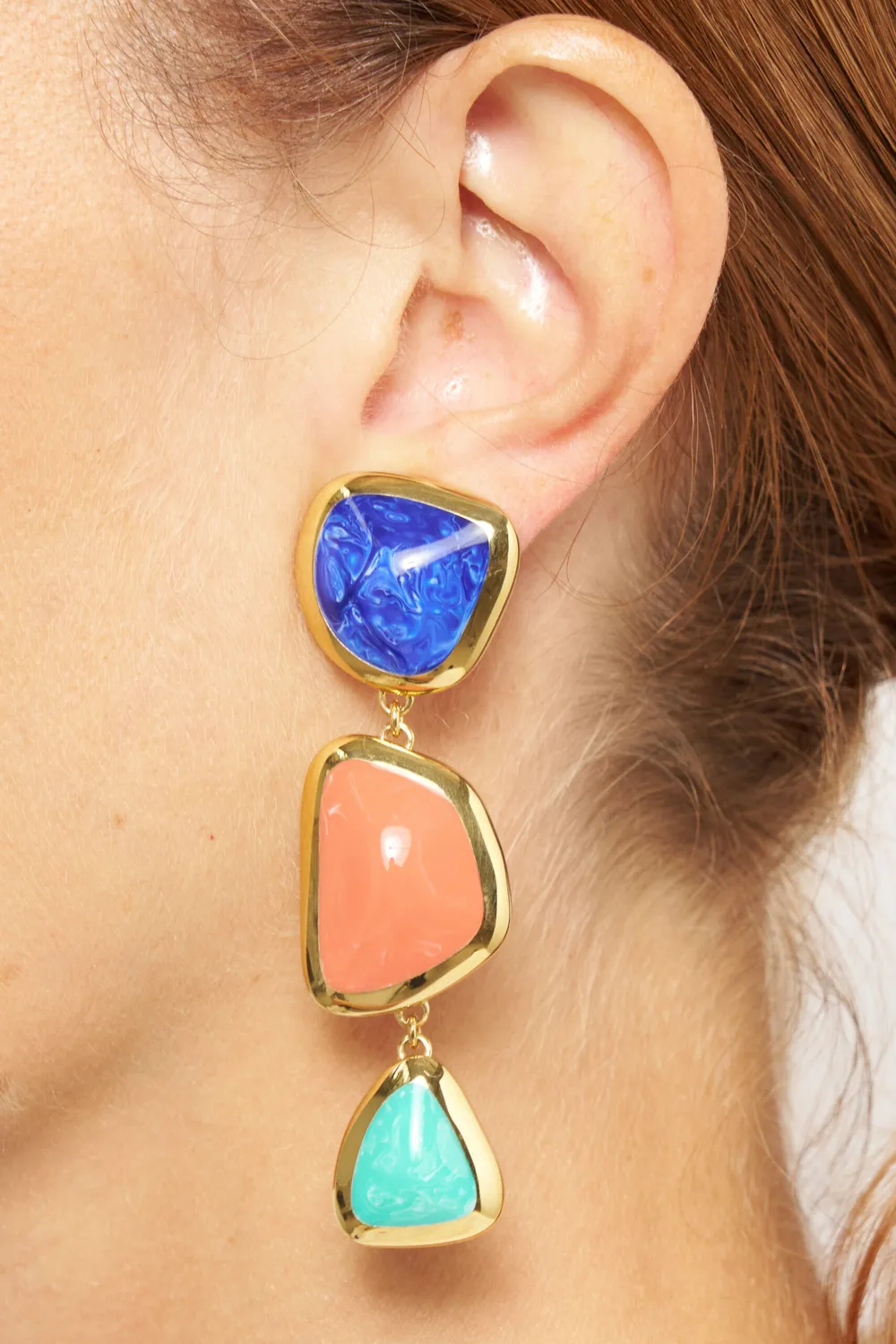 Philippe Ferrandis Riviera boucles d'oreilles clips dorées