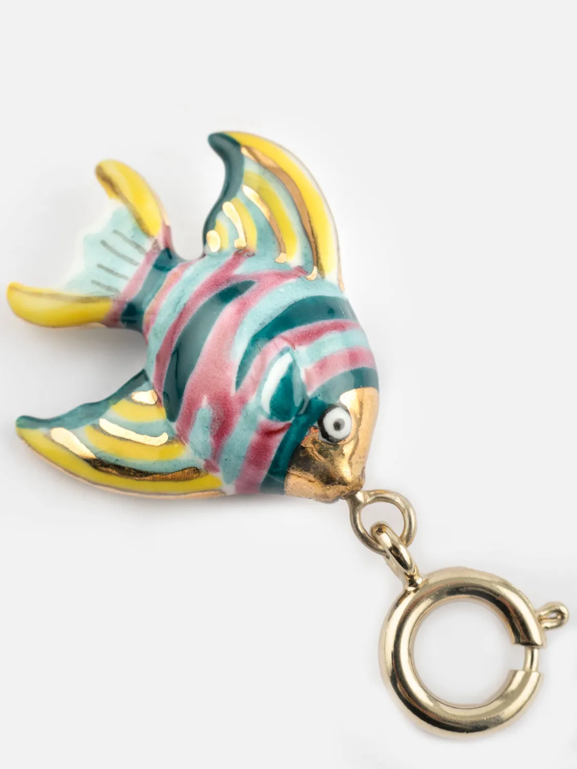 Nach Bijoux Maxi Poisson Arc-en-ciel charms porcelaine 2,3 cm