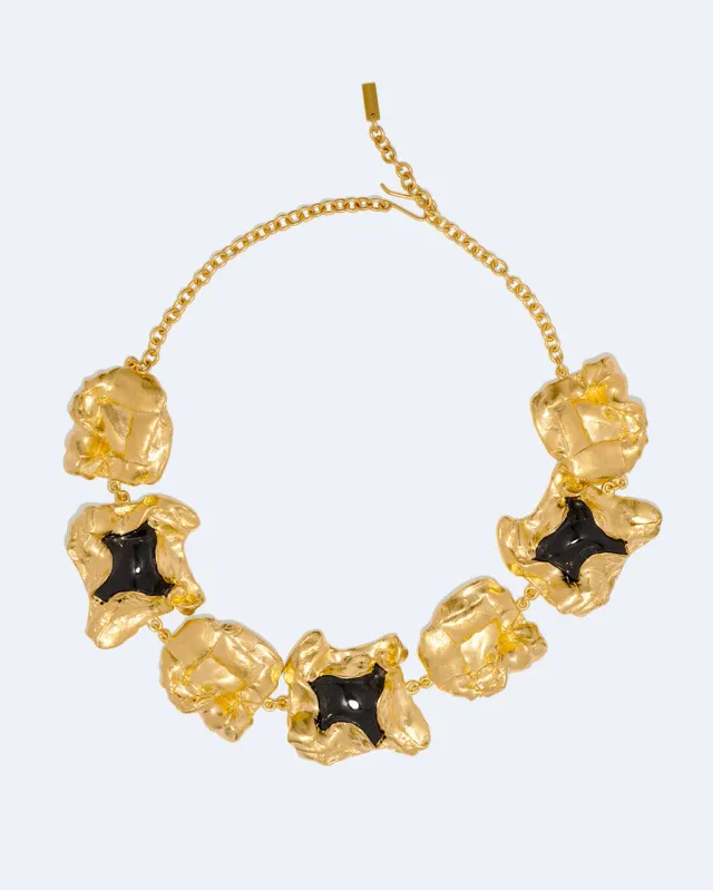 Completedworks Galileo collier résine noire vermeil