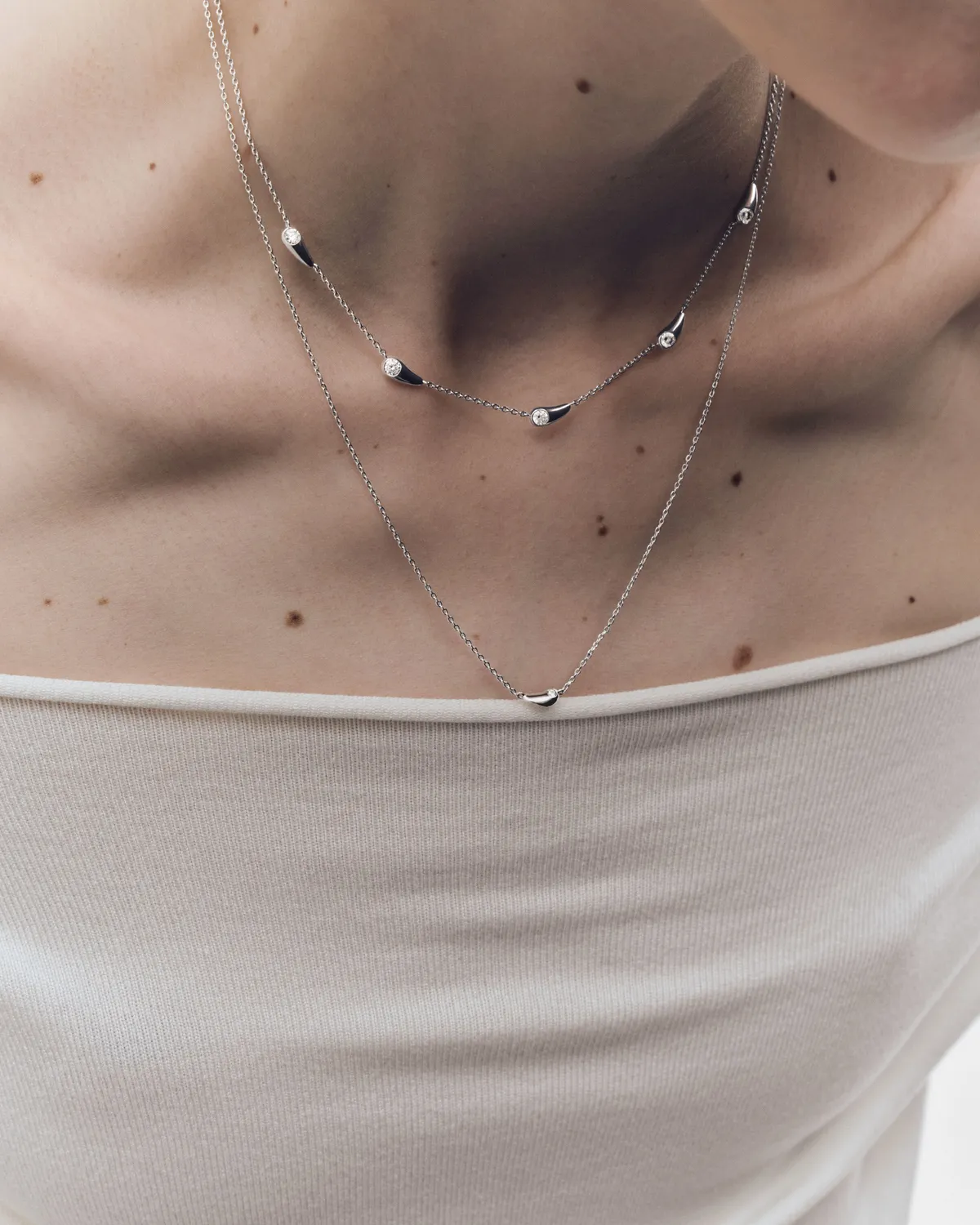 PDPAOLA Delta collier chaîne argenté