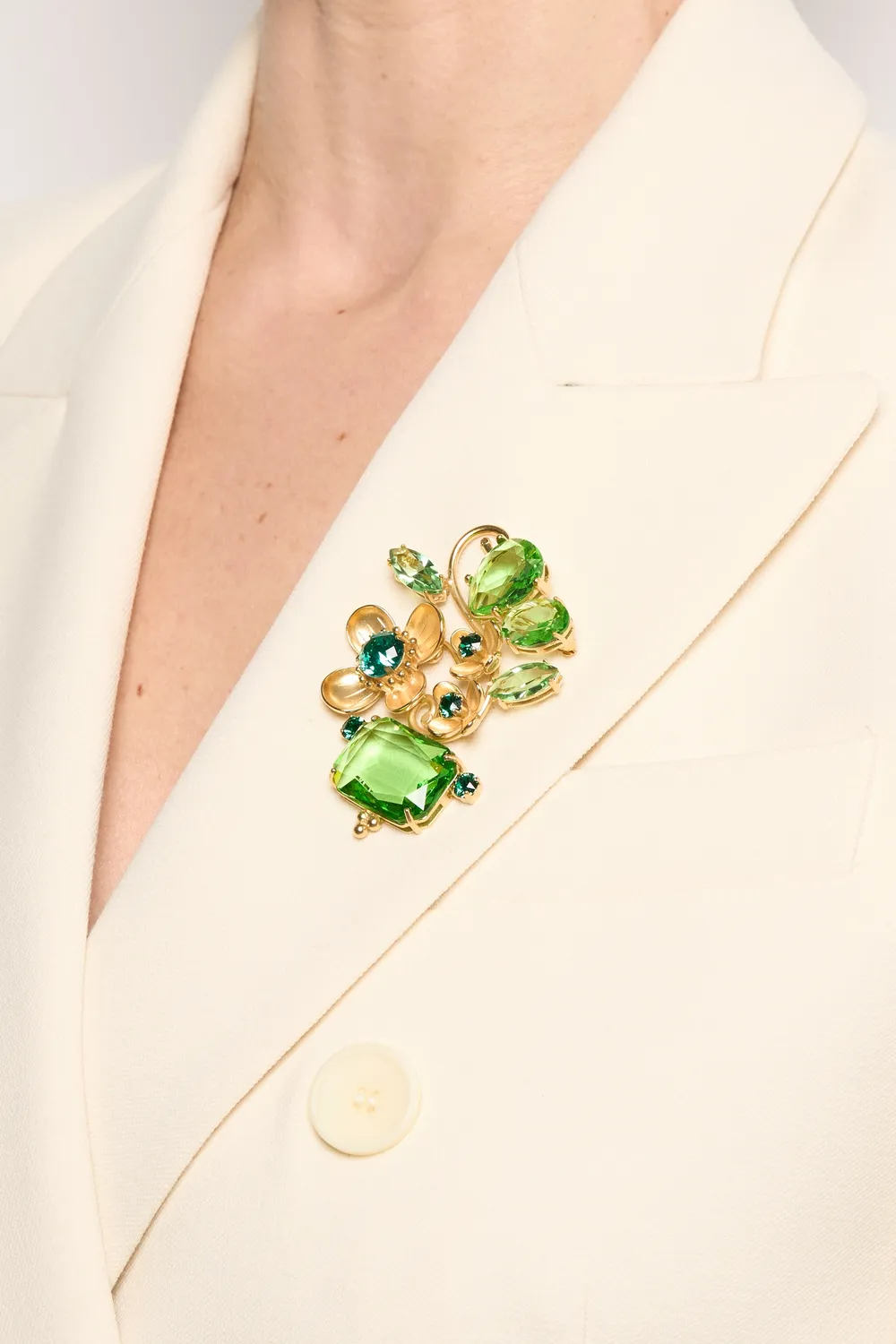 Philippe Ferrandis Eugenie grande broche smokey 7,5 cm