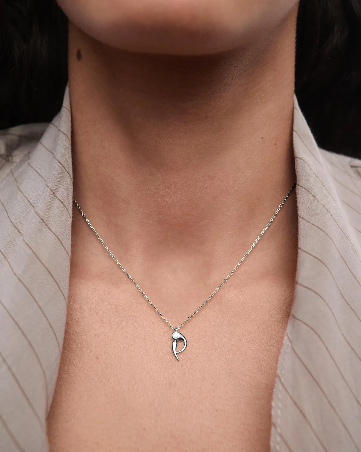 PDPAOLA Lettres P collier initiale argent