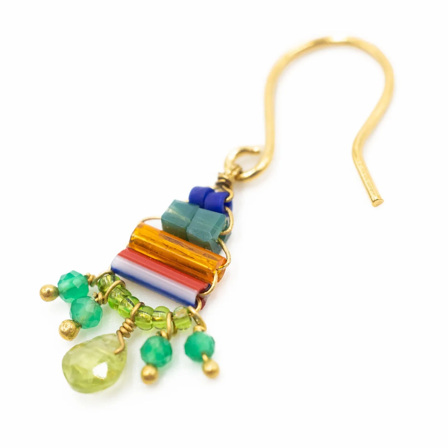 Le Fourbi de Capucine FDC58 boucles onyx vert 3 cm