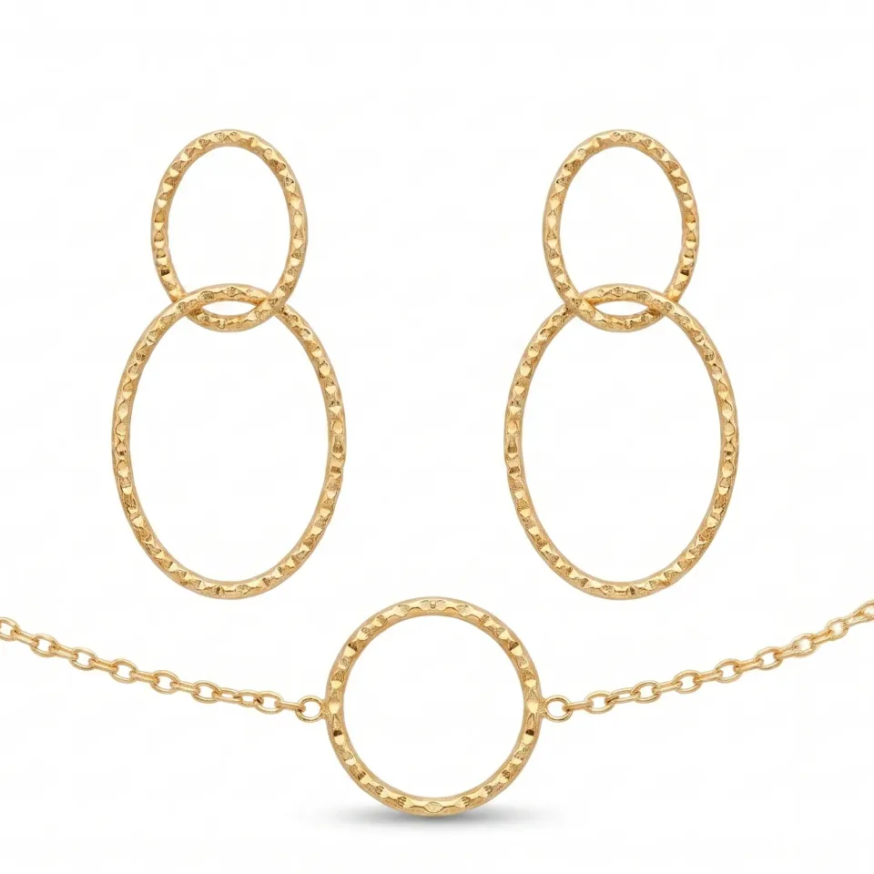 Nao de Paris Cercle d'Or coffret boucles bracelet doré