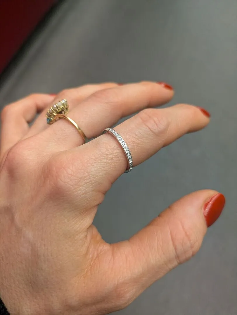 Astrid & Miyu Crystal Stacking bague cristal argenté