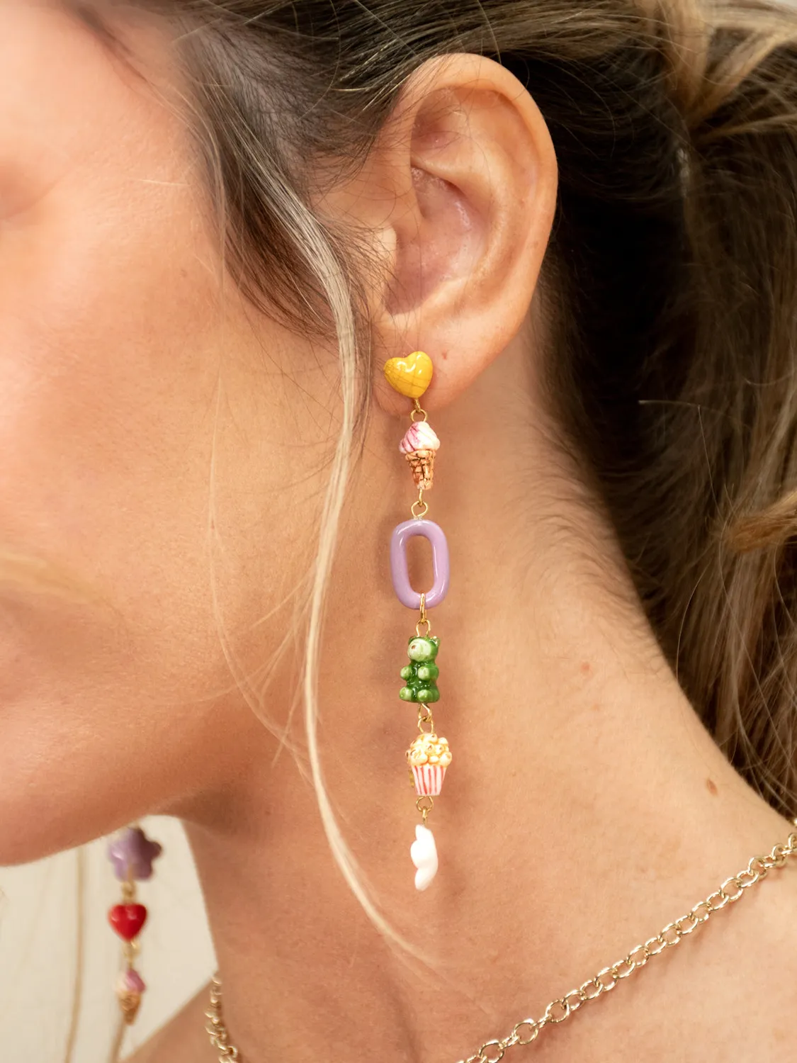 Nach Bijoux Candy boucles d’oreilles pendantes violettes