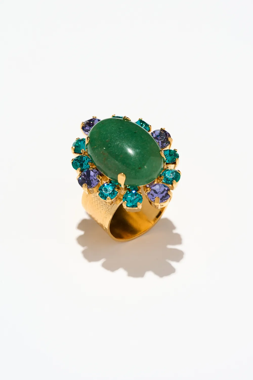 Philippe Ferrandis Castiglione bague ajustable malachite