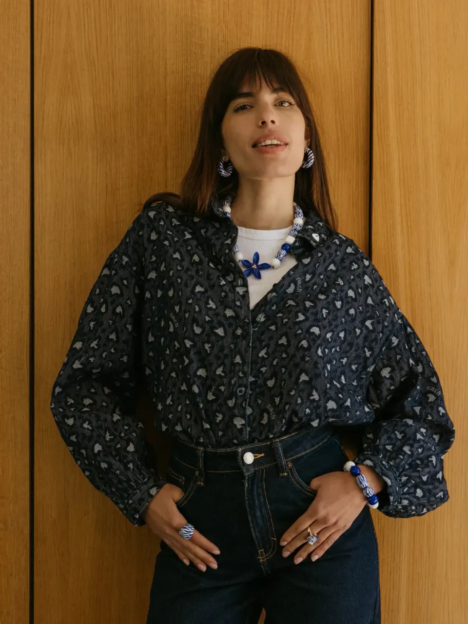 Nach Bijoux Cosmic chemise léopard denim S/M L/XL