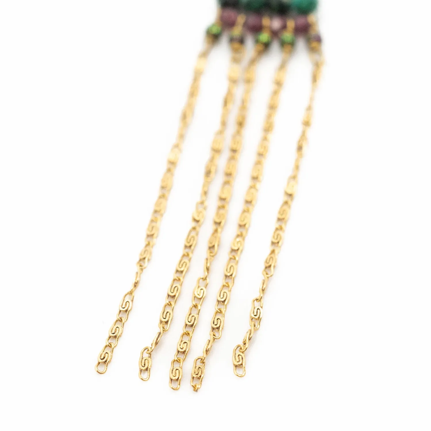 Le Fourbi de Capucine FDC12 boucles d'oreilles malachite grenat