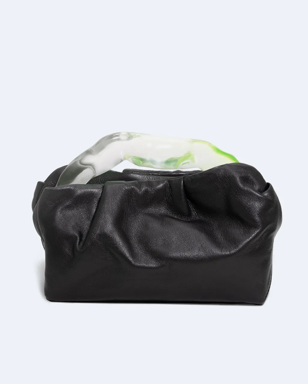 Completedworks The Lunchbox pochette cuir noir lime