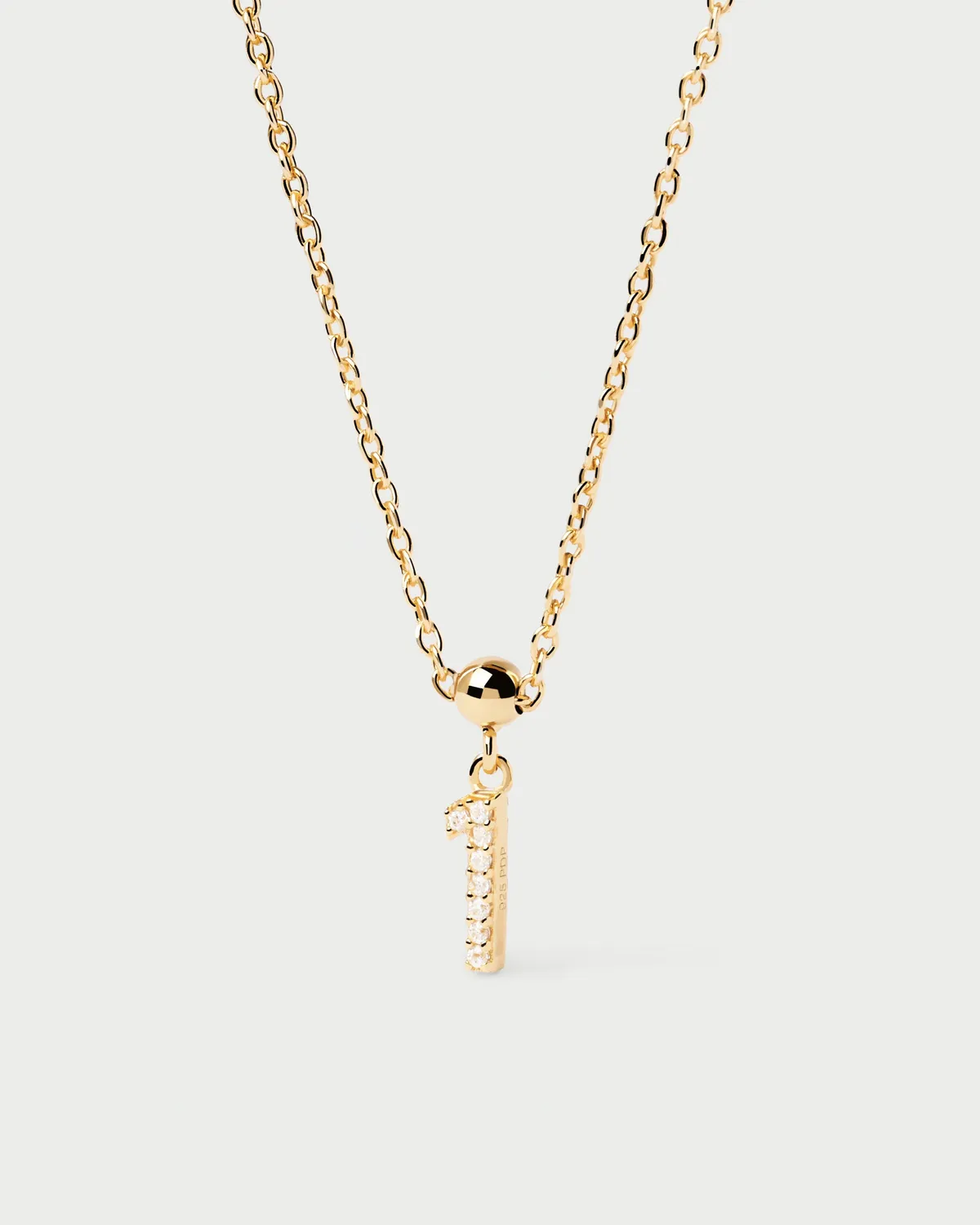 PDPAOLA Number 1 charm zirconia doré