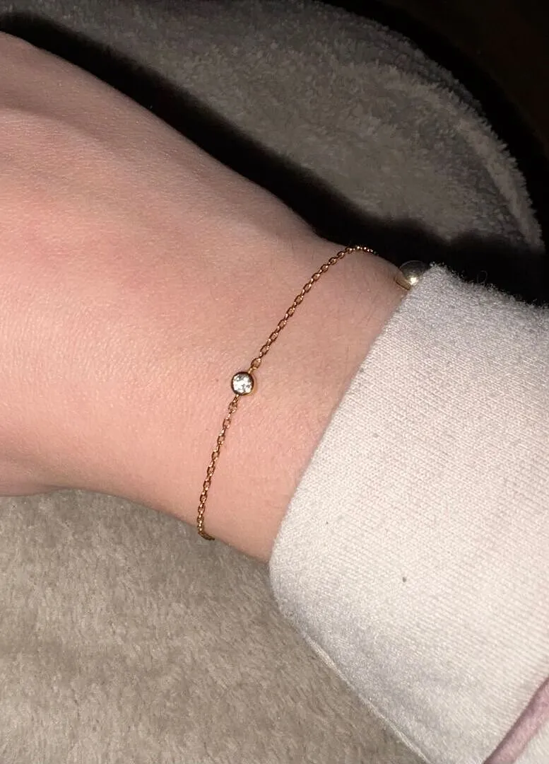 Astrid & Miyu Essential Crystal bracelet breloque doré