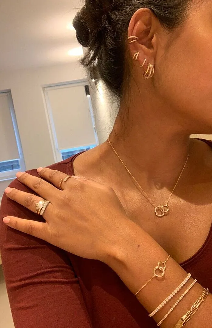 Astrid & Miyu Orbit Crystal bracelet cristal doré