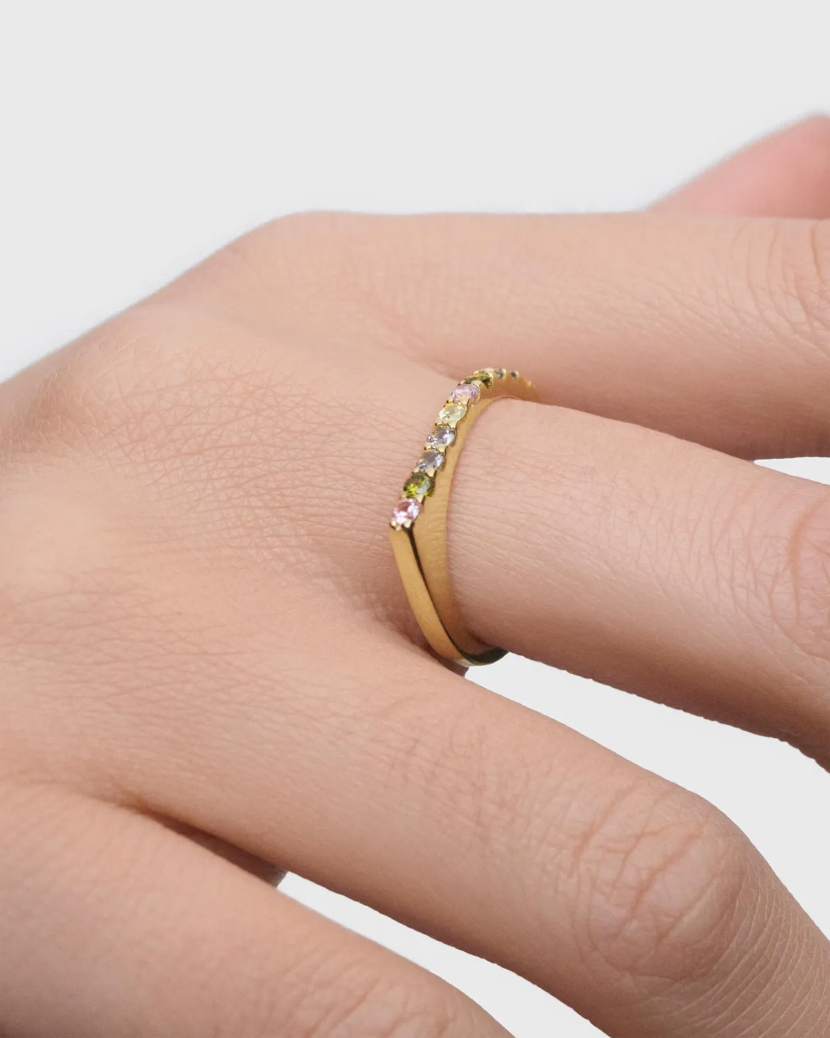 PDPAOLA Oda bague multicolore zirconia