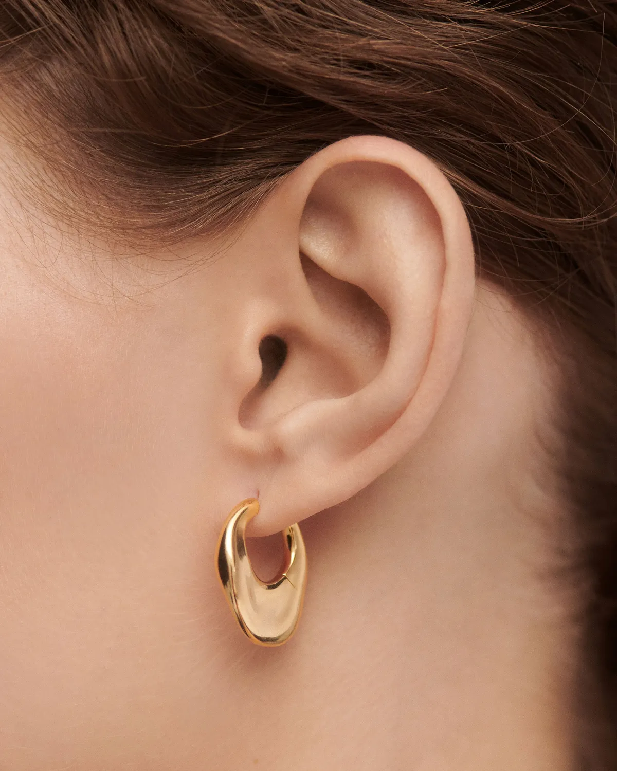 PDPAOLA Volcano Hoops boucles créoles dorées 20,7 mm